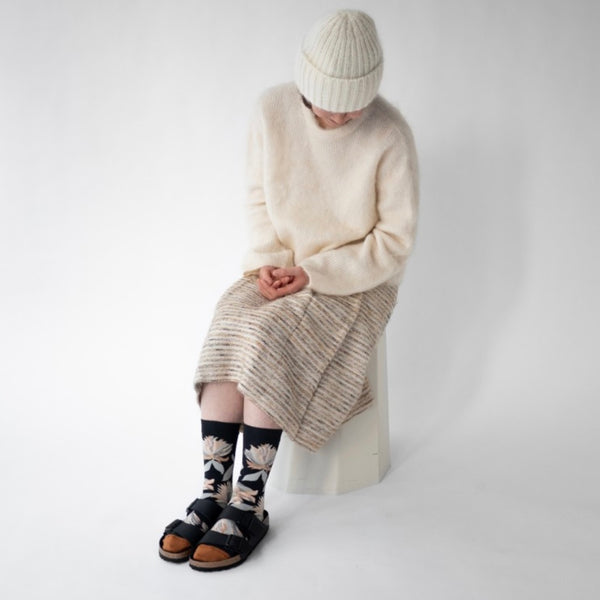 Calze Fiore Faux Noir