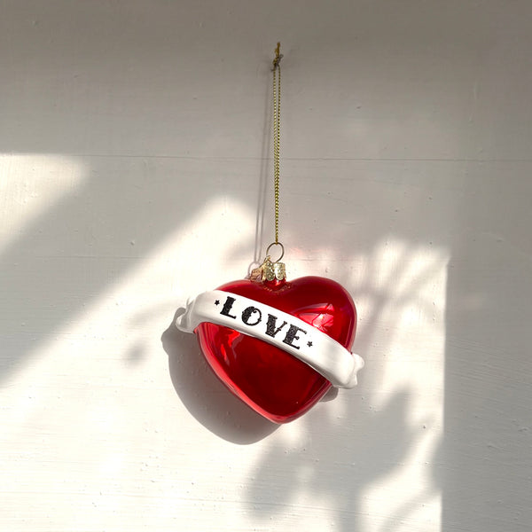 Decorazione Cuore con scritta LOVE