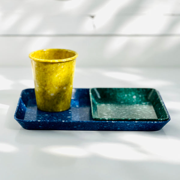 Tazza Marmorizzata gialla da scrivania