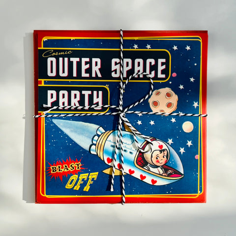 Set 10 inviti Space Party