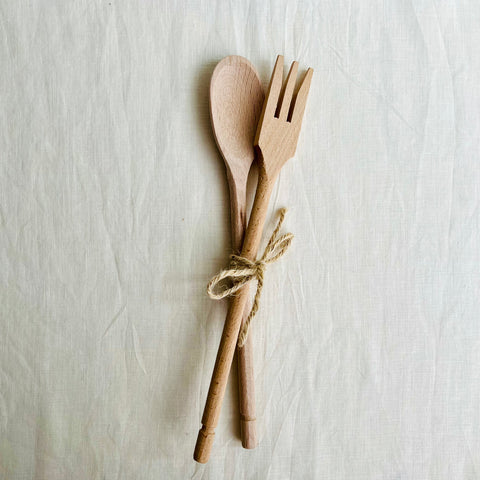 Set Forchetta e Cucchiaio di Legno