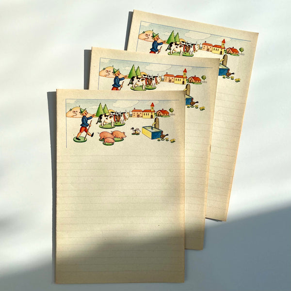 Fogli di carta da lettere vintage A