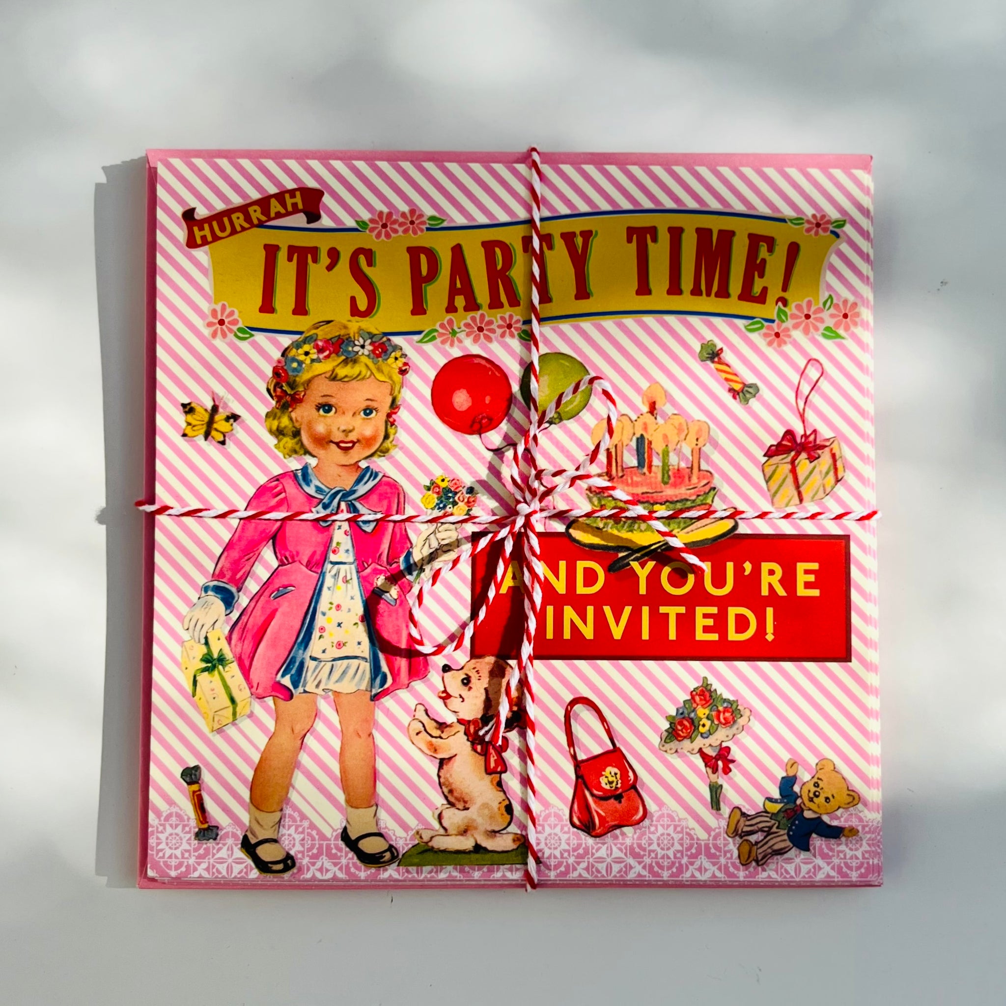 Set 10 inviti Girl Party