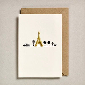 Biglietto con toppa ricamata Tour Eiffel
